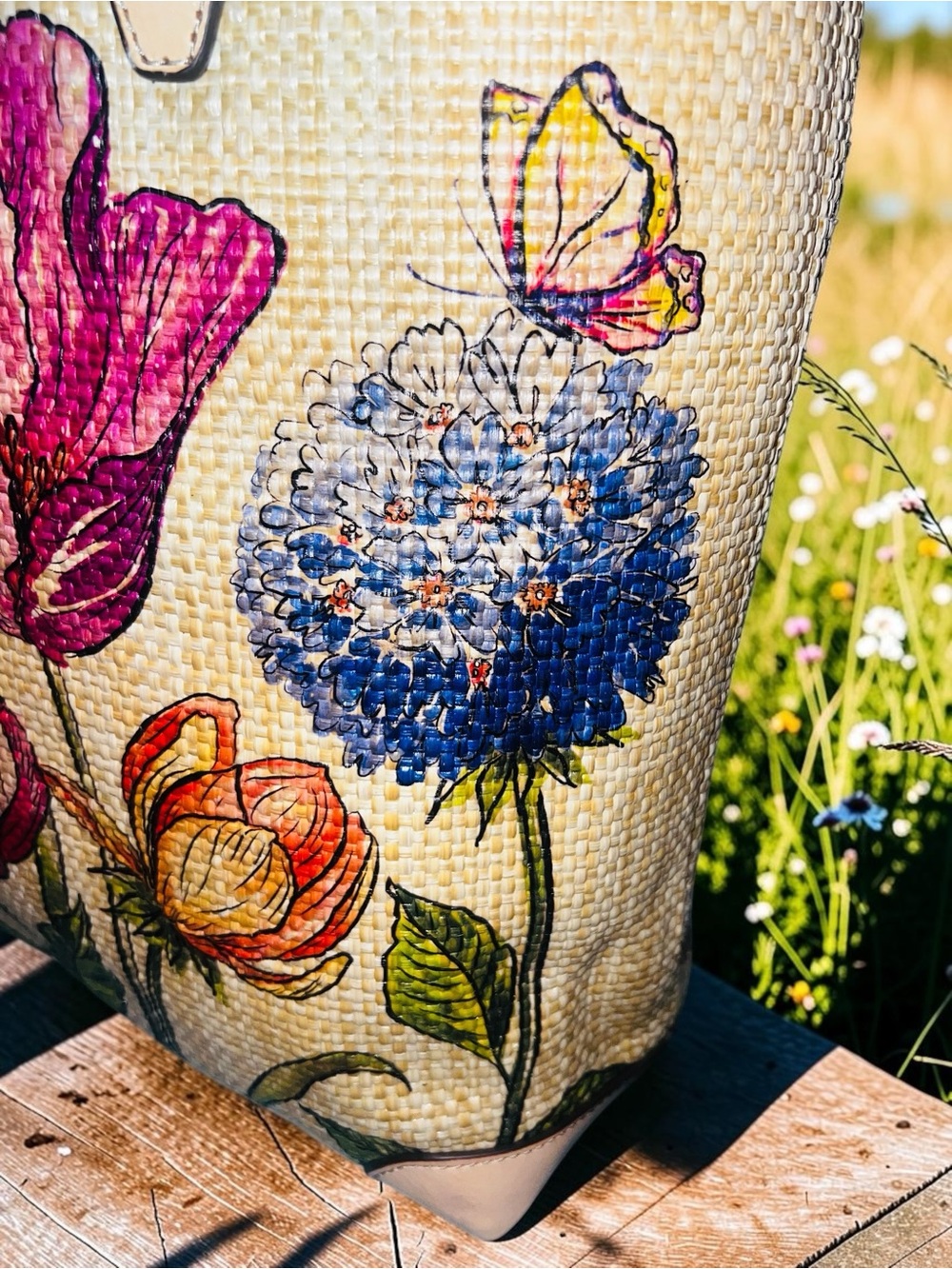 NWT Brighton Enchanted Garden "Naya" Floral Hand Woven Fabric Tote Handbag - Picture 13 of 15